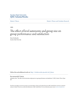 The effect of level autonomy and group size on group performance