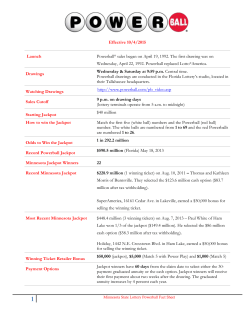 Powerball Fact Sheet