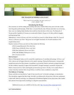 RJ Study Guide Act 1