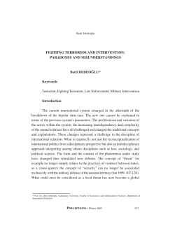 FIGHTING TERRORISM AND INTERVENTION: PARADOXES AND