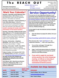 December - Overeaters Anonymous San Diego