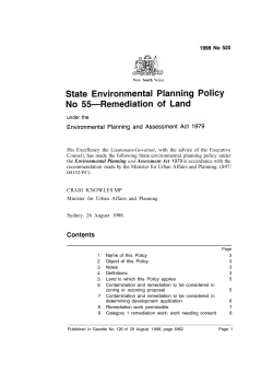 State Environmental Planning Policy No 55-Remediation of