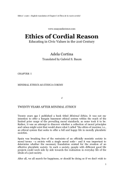 Ethics of Cordial Reason