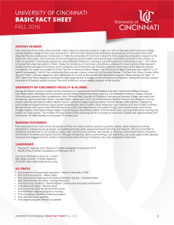 basic fact sheet - University of Cincinnati