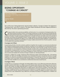 Courage as Catalyst