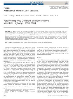 Fatal Wrong-Way Collisions on New Mexico`s Interstate Highways