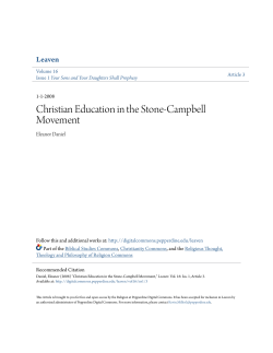 Christian Education in the Stone-Campbell Movement