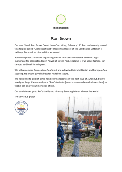 Ron Brown - European Sea Scouts