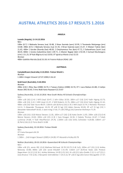 AUSTRAL ATHLETICS RESULTS 2016-17 n.1