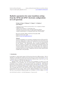 Radiative parameters for some transitions arising from the