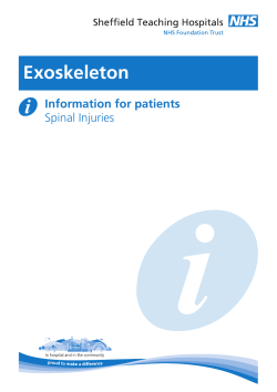 Exoskeleton - Sheffield Teaching Hospital