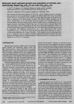 Molecular beam epitaxial growth and evaluation of intrinsic and