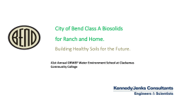City of Bend Building Healthy Solids for the Future
