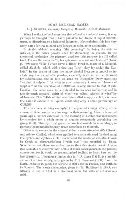 SOME MINERAL NAMES - Mineralogical Society of America