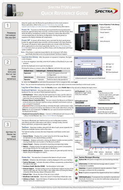 Spectra T120 Quick Reference Guide