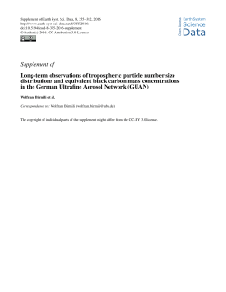 Supplement of Long-term observations of tropospheric particle