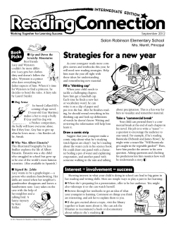 Help with an Advanced Reader - Crown Point Community School