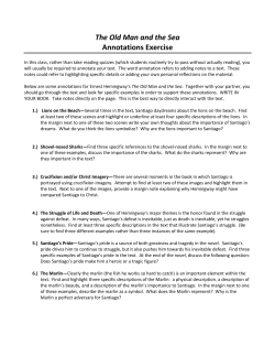 The Old Man and the Sea Annotations Exercise