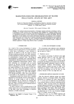 RADIATION-INDUCED DEGRADATION OF WATER POLLUTANTS