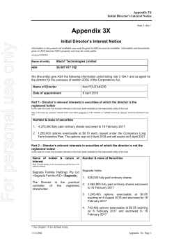 Appendix 3X