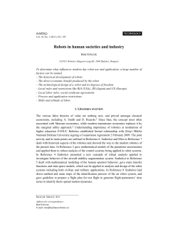 Robots in human societies and industry