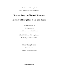 Re-examining the Myth of Dionysos