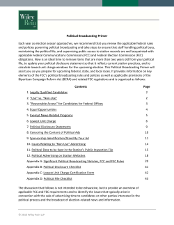 Political Broadcasting Primer