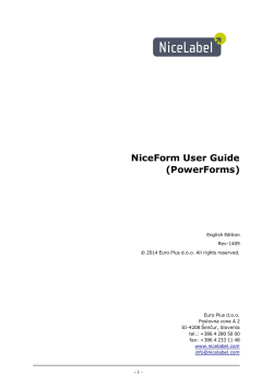 PowerForms User Guide