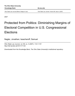 Protected from Politics: Diminishing Margins of Electoral