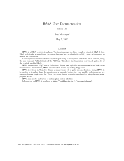 HEVEA User Documentation