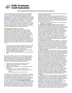 REX Anywhere Deposit - FedEx Employees Credit Association