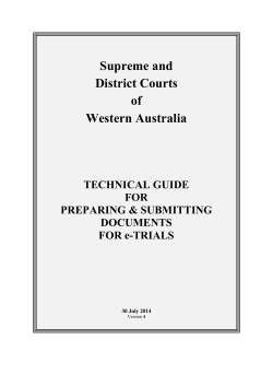 Technical Guide for Preparing and Submitting Documents for e
