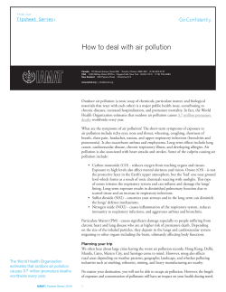 How to deal with air pollution