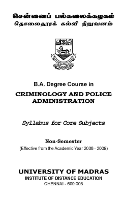 BA Criminology and Police