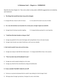 A Christmas Carol ~ Chapter 10~ INFERENCE