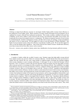 Local Natural Resource Curse?