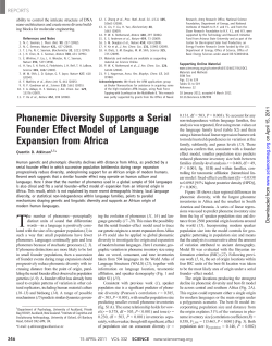 Phonemic Diversity Supports a Serial Founder Effect Model of