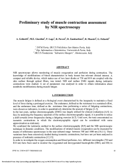 Preliminary study of muscle contraction assessment by NIR