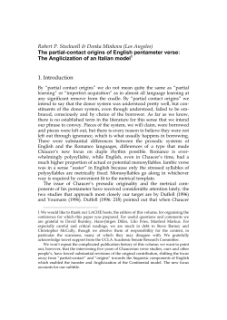 The Partial-Contact Origins of English Pentameter
