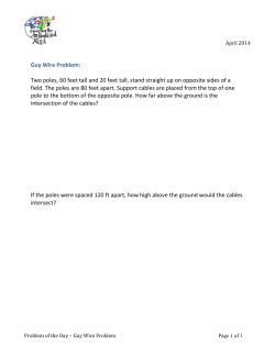 Guy Wire Problem: Two poles, 60 feet tall and 20 feet tall, stand