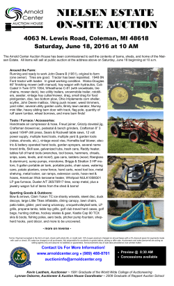 nielsen estate on-site auction