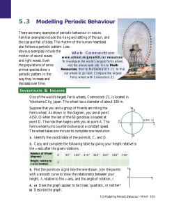 5.3 Modelling Periodic Behaviour
