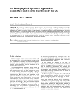 An Econophysical dynamical approach of expenditure and