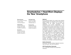 Smartwatches + Head-Worn Displays