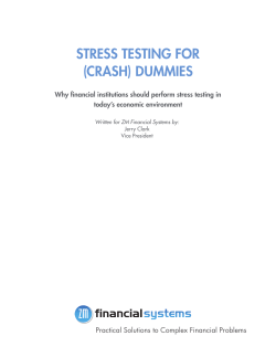 stress testing for (crash) dummies