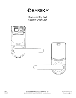 Biometric Key Pad Security Door Lock