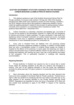 SCOTTISH GOVERNMENT STATUTORY GUIDANCE FOR THE