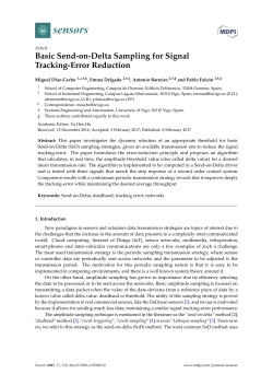 Basic Send-on-Delta Sampling for Signal Tracking