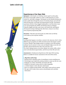 Superheroes of the Open Web