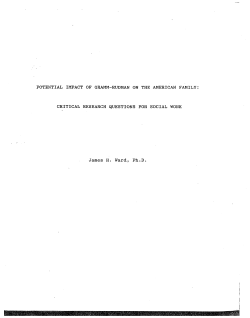 POTENTIAL IMPACT OF GRAMM-RUDMAN ON THE AMERICAN